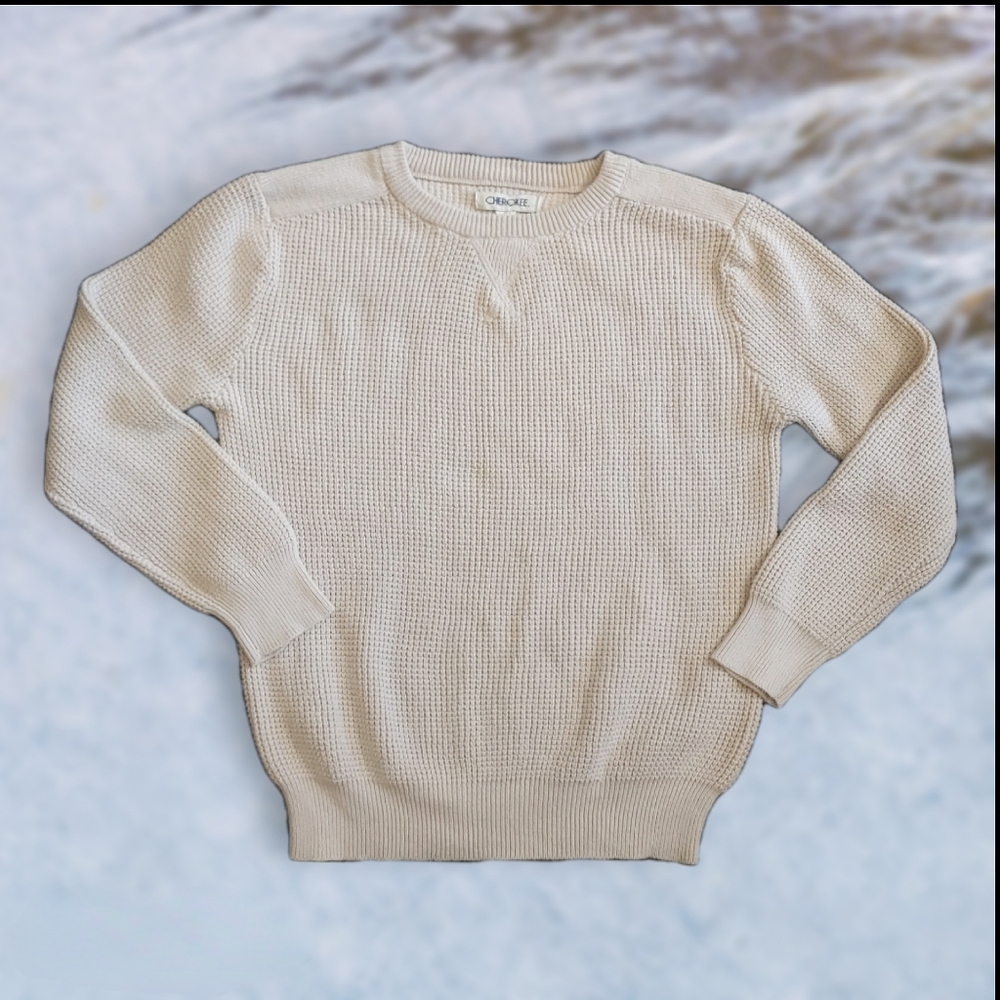 Kids Cherokee Tan Knitted Sweater Sz 8-10
